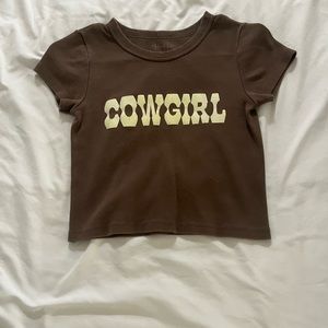 Brandy Melville Cowgirl Crop Top